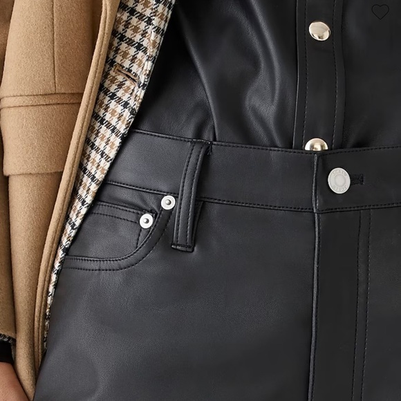 J.Crew Slim wide-leg pant in faux leather - Picture 6 of 15